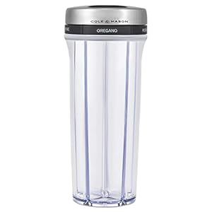 Cole & Mason Saunderton Herb and Spice Storage Jar and Shaker, Adjustable Multi-Use Seasoning Dispenser with Precision Pour Control