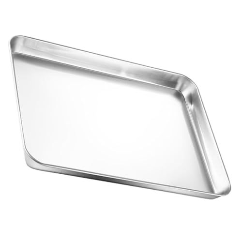 Cabilock utensilios para hornear de acero inoxidable estante de los fabricante de pan planchas de asar planchas para asar molde para pastel de galletas moldes para hornear Silver