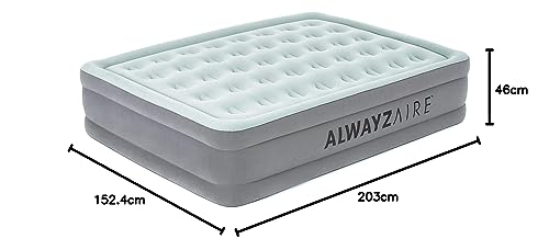 Bestway AlwayzAire Airbed Inflatable Mattress with Built-In Dual Inflation Air Pump, Queen, BW67624GB