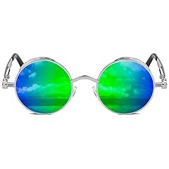 Silver Frame/Green Lens