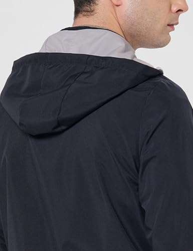 Image of Qube By Fort Collins Men's Polyester Standard Length Regular Fit Reversible Winter Jacket with Ribbed Cuffs & Hood - Warm, Stylish & Versatile