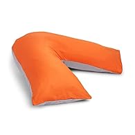 V Pillow With A New 2 Tone Reversible 180Thread Cotton Blended Pillowcase Cover- Machine Washable Our 0Pillow Is Just Perfect! The Unique V Shape Design corrects body positioning in bed or whilst resting in your chair. It’s designed to ensure the rig...