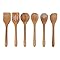 Amazon Basics Wooden Cooking Spoons, 6-Piece Set, Acacia Wood, Cookware-Safe