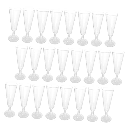 Luxshiny 40 Peças Taças De Plástico Taças De Plástico Conjunto De Champanhe Transparente