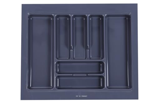 Image of Polyvinyl Chloride Heavy Pvc Cutlery Tray,Modular Kitchen Basket Storage Cutlery Cosmetics Organizer,Heavy Stylish Cutlery Tray For Kitchen Basket(25X19 Inch), Grey