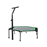 YFDM Trampoline-Children's Fitness with Adjustable Handles for Indoor/Outdoor/Garden/Yoga Workouts