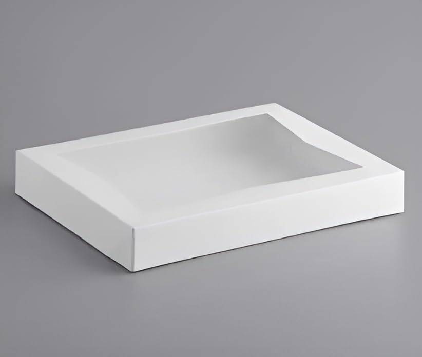 Miniatura 2 de Paquete de 10 cajas blancas de cartón para postres, 19 x 14 x 4 pulgadas, para panadería o tarta