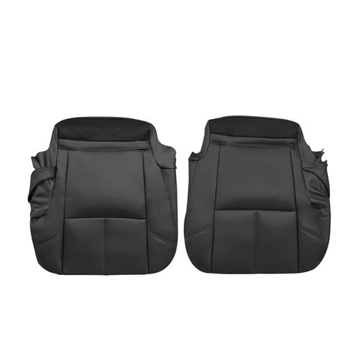 Funda de asiento de cuero para la parte inferior del lado del conductor y del pasajero, color negro, para GMC Sierra, para Chevy Tahoe Avalanche Yukon Silverado Suburban LT 2007-2014 (segunda fila