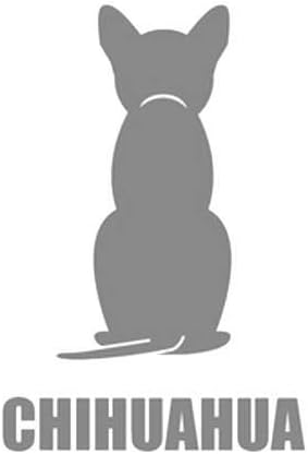 Amazon P Dog シルエット ステッカー 後姿 スムース チワワ Ds 27b シルバー Dog ホーム キッチン 通販