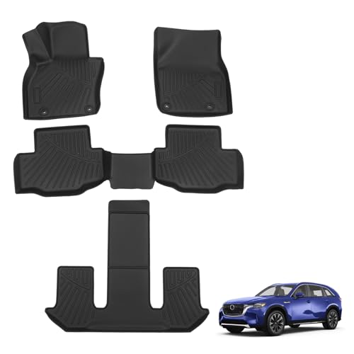 Powerty Floor Mats for Mazda CX-90 2024-2026 (6-7 seater) all-weather liner