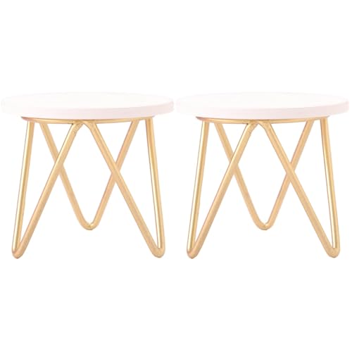Table ronde en bois pour mini salon de thé et scènes de maison de poupée