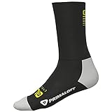 alé cycling thermo primaloft 18 cm calze invernali, nero/giallo fluo, s unisex-adulto