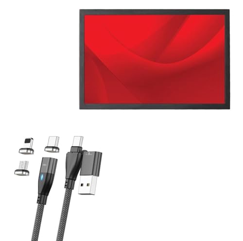 BoxWave Cable Compatible with UVP Digital Signage Commercial LCD Display M32SB2T (32 in) - MagnetoSnap PD AllCharge Cable (100W), Magnet Charging Braided USB Type-C Micro - Jet Black