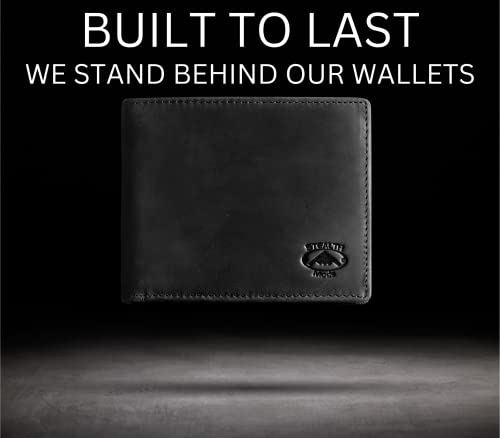 Image of Stealth Mode Leather Bifold Wallet for Men With ID Window and RFID Blocking