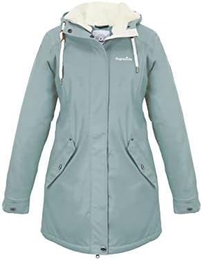 Regenliebe Damen Regenmantel wasserdicht Friesennerz mit Teddyfleece gefüttert