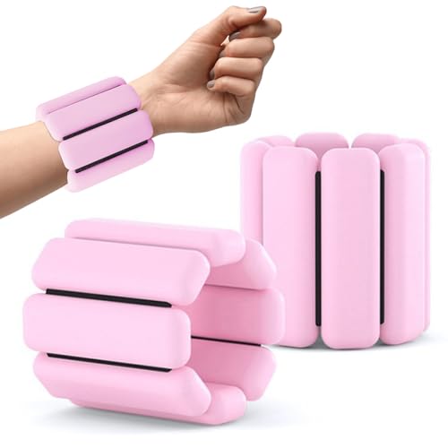 2 pz Peso del Polso regolabile Peso della Caviglia per Esercizio Camminare Jogging Yoga Aerobica Pilates Bracciale di Peso Bracciale Fitness,per yoga, danza, pilates, aerobica (0,5 kg ciascuno)