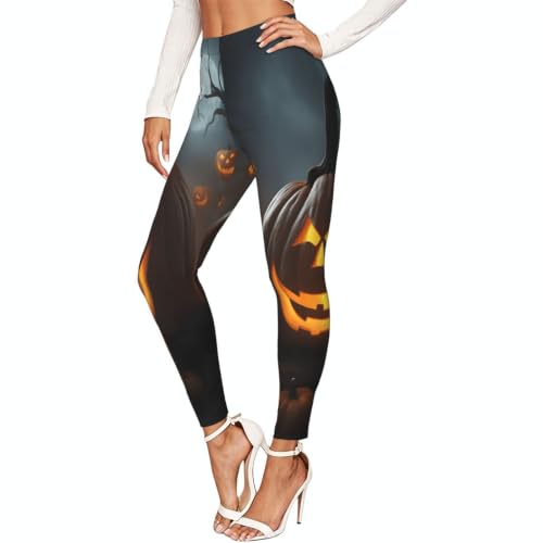 Leggings de calabaza elásticos para mujer que no se transparentan al agacharse