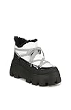 Circus NY by Sam Edelman Women's Ali Ankle Boot, Black Nylon/White, 8.5