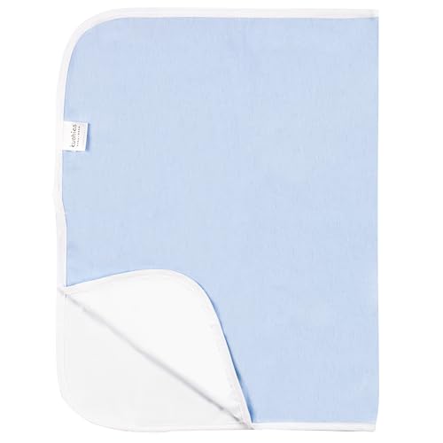Image of Kushies Deluxe Waterproof Changing Pad Liners - 20 x 30 inches Baby Changing Table Liners - Baby Changing Pads - Diaper Changing Flat Liner Pad Waterproof Portable (Blue)