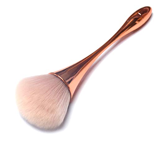 BLUPLE Large Makeup Brush 1 Pcs, Soft Fluffy Foundation Brush, Gold Bronzer Professional Powder brush and Blush Brush,Foundation Mineral Blush Kabuki Liquid Cream Brush for Daily Makeup