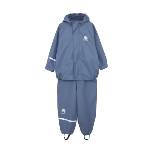 Image of CeLaVi European Kids Rain, Mud and Snow Suit for Boys Girls with Detachable Hood, Waterproof 2 Pcs Rain Set or Onepiece
