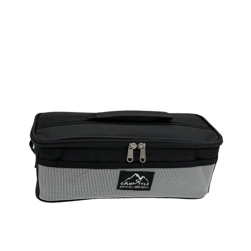 キャンプスタイル(campstyle) 調理器具 調味料ケース スパイスボックス アウトドア キャンプ バーベキュー 収納バッグ キッチンツールボックス (531黒)