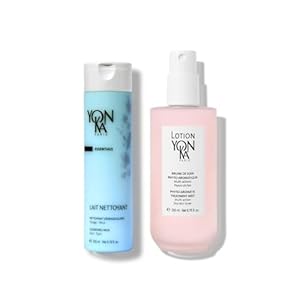 Healthy Skin Edit Bundle – Yonka Lotion Dry Skin Toner 200ml – Alcohol-Free Hydrating Mist + Yonka Cleansing Milk 200ml – Gentle Makeup Remover, Moisturizes & Soothes – 98% Natural Origin