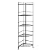 Convenience Concepts Designs2Go X-Tra Storage 5-Tier Folding Metal Corner Shelf, Black