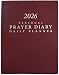2026 Personal Prayer Diary and Daily Planner - Burgundy (Italian Vinyl, Smooth)
