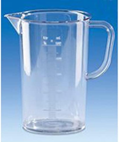 BrandTech 44491, SAN Transparent Pitcher with Molded Graduation (2 Packs of 6 pcs)
