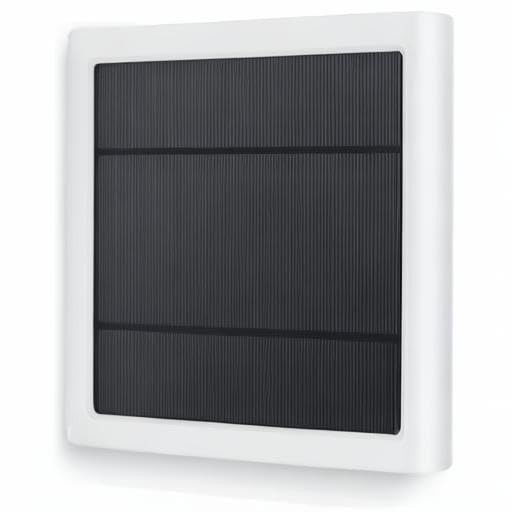 Panel solar para cámara exterior con adaptador USB-C a barril y cable largo 8