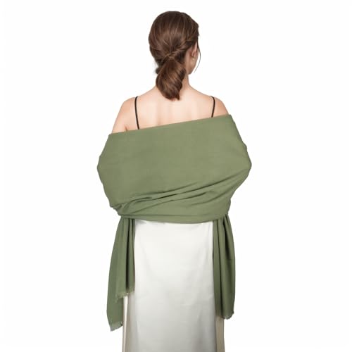 RUI VTRON Green Scarfs for Women Pashmina Shawls and Wraps for Evening Dresses Fall Winter Scarves