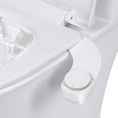 BELIVOR Ultra-Slim Bidet Attachment for toilet - Easy Left Hand Installation, Dual Nozzle (Feminine/Posterior Wash), Adjustable Water Pressure, Non-Electric,White
