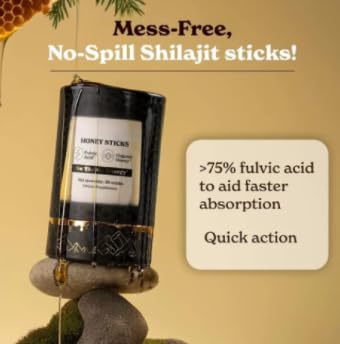 Palitos de miel orgánica - Paquetes de miel ideales para hombres - Miel orgánica y azafrán para aumentar la energía, el apoyo inmunológico y la vitalidad - Promueve la absorción