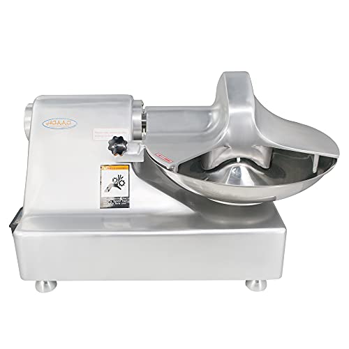 Hakka Commercial 5.5 L Multifunction 15in Meat Bowl Cutter Mixer and Buffalo Chopper Food Processor Heavy Duty Food Mixing Meat Grindering Meat Chopping Machine