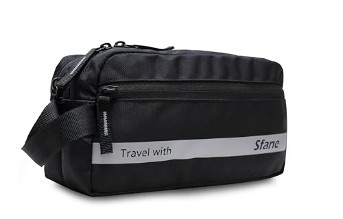 Image of Sfane Portable Travel kit, Travel Pouch for Men & Women Makeup Pouch, Travel Essentials Travel Organizer Toiletry kit Bag for Men, Travel Kit for Toiletries, Wash Bag (Jet Black)
