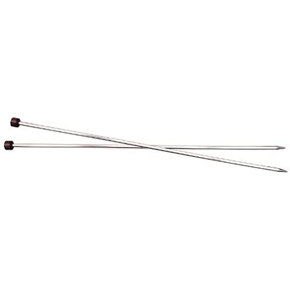 KnitPro Nova Cubics Single Pointed Needles 12" (30cm), Silver, 3.50mm