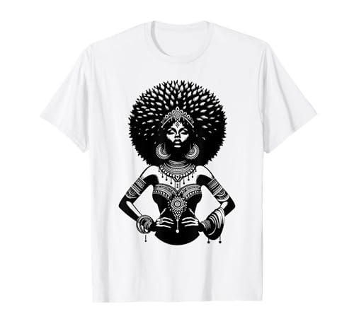 Black History Melanina Para La Reina Negra BLM Afro Camiseta
