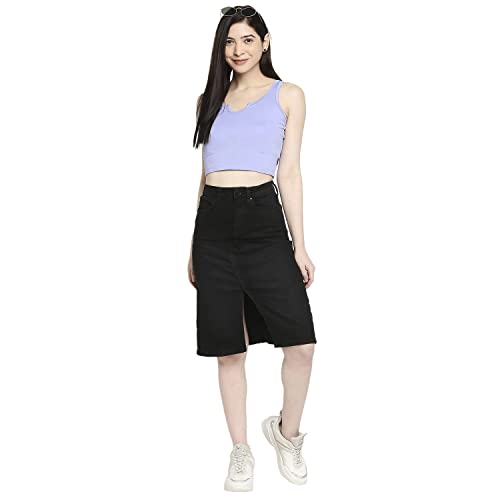Image of Spykar Women's Knee Length Skirt