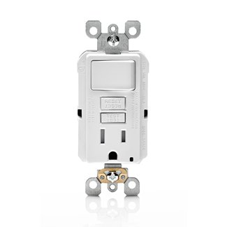 Leviton C92-GFSW1-00W 15 Amp White SmartlockPro Self-Test GFCI