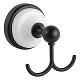 Design House 559252 Savannah Towel and Robe Hook, Matte Black and White