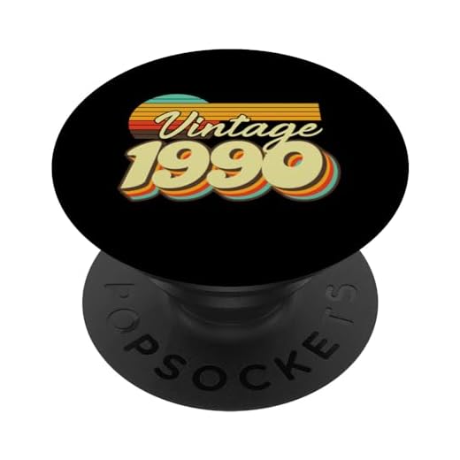 1990 Vintage Cumpleaños Retro Edición Limitada Hombres Mujer PopSockets PopGrip Intercambiable
