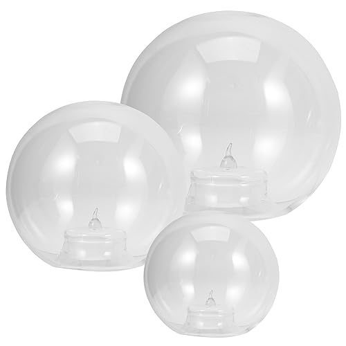 HOLIDYOYO 3pezzi Candele Led Sferiche Elettriche Per Decorazione Di Tavoli Candele Senza Per Atmosfera Romantica e Eventi Speciali