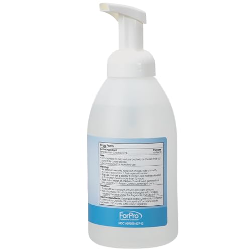 Image of ForPro Alcohol-Free Foaming Instant Hand Sanitizer, 20 Fl Oz (Pack of 6) - Moisturizing, Dye-Free Formula, Island Tranquility Scent