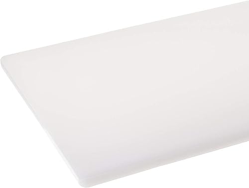 Miniatura 3 de Tabla de cortar de plástico 12x18 1/2" de espesor blanco, uso comercial aprobado por NSF