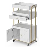 Paddie 3-Tier Cart with Drawer & Cabinet
