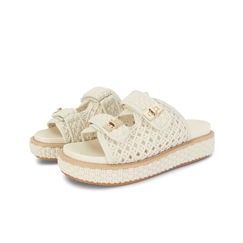 Image of SOVANYOU Raffia Platform Wedge Sandals for Women Comfortable Summer Beach Sandals Open Toe Slingback Platform Sandals with Adjustable Double Buckle