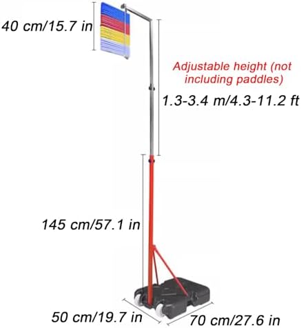 Free-Standing Jump Measurement Tester，4.3-12.5 Feet Vertical Jump Tester, Floorstanding High Jump Training Device, Adjustable Jump Measuring Tool, for Basketball Volleyball Players