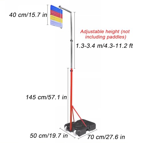 Comprobador de Salto Vertical de Suelo, 12,3 a 3,8 Metros, Herramienta de medición de Salto Ajustable, Dispositivo de Entrenamiento de Salto de Altura de Suelo para Jugadores de Baloncesto y