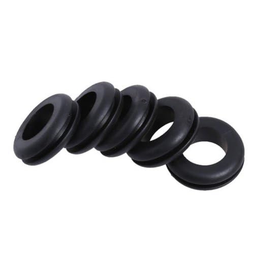 KafTon Open Rubber Wiring Grommets Black Back Box Cable Wiring Grommets 6mm to 50mm (100, 16mm) - Image 4